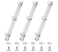 GORGECRAFT 3pz in Metallo Meccanismo di Rilegatura A 3 Anelli in Ferro per Rilegatura A Fogli Sciolti Kit Morsetto Incernierato 3 o-Ring Clip Pettini per Rilegatura per Pianificatore Fai da Te