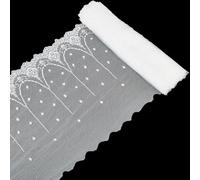 GORGECRAFT 3ydsx230mm Bianco Retrò Tessuto Nastro Ricamo Floreale Pizzo Taglio Fiore Cucito Vintage Maglia Tulle Applique Bordo Rotolo per Il Panno Cucito Confezione Regalo Addio Al Nubilato Abito