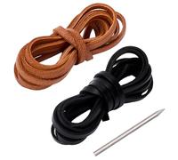 GORGECRAFT 4.4 Yards Guanto da Baseball in Pelle di Vacchetta Lacci Nero Marrone Sport Guanto da Softball Kit di Riparazione e Sostituzione dei Lacci con Ago in Acciaio Inox per Guanti da Ricevitore