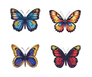 GORGECRAFT 4 Adesivo per Finestra A Forma di Farfalla 16cm in Plastica PVC Impermeabile Anticollisione Riutilizzabile Statico Rotondo A Forma di Farfalla Scorrevoli in Vetro Prevenire Gli Uccelli