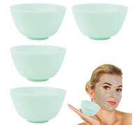 GORGECRAFT 4 ciotola per Maschera Viso In Silicone Flessibile, Piccola. | Ciotole Miscelare Prodotti Cura Della Pelle Del Viso Riutilizzabili Aquamarine Kit di Strumenti Cosmetici Bellezza A Casa Sal