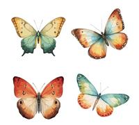 GORGECRAFT 4 pz Adesivi per Finestre A Farfalla Adesivi per Finestre Impermeabili per Insetti Pellicola di Avviso in Vinile per Bagno Cucina Porta Scorrevole in Vetro Anti-Collisione per Prevenire