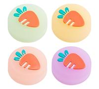 GORGECRAFT 4 pz. Carota Thumb Grips Fruit Analog Joy Stick Cover Protettiva in Morbido Silicone Joystick Button Caps Compatibile con Switch OLED Lite Console per NS Joycon Controller (Colori Misti)