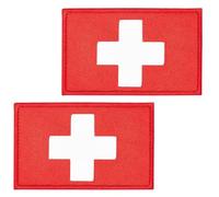 GORGECRAFT 4 pz Toppa Medica Croce Rossa Toppe Morabili di Primo Soccorso Morale Gancio e Anello Distintivo Molle Motivo A Croce Toppa Decorativa per Zaino Borsa Cappello Vestiti Giacche Uniforme