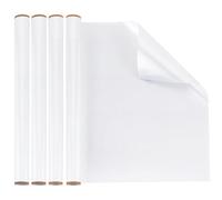 GORGECRAFT 4 rotolo di Adesivi per Lavagna Bianca Da 60 x 30cm In Plastica Rimovibili Riutilizzabili Adesivi Cancellabili A Secco per Pareti Casa Ufficio Scuola Decorazione Artistica
