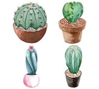 Gorgecraft 4 stili 6.3 pollici Desert Cactus Decalcomanie Della Finestra Pianta Statica Autoadesivo Della Porta Scorrevole di Vetro Si Aggrappa Impermeabile Pellicola In Vinile Primavera Camera Da