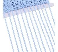GORGECRAFT 40 m Rick Rack Trim 3mm RIC Rac Rickrack Lace Wave Ribbon Zig Zag Wave Bending Fringe Lace Trim Light Steel Blue S Tessuto Intrecciato per Cucito Fai da Te Artigianato Matrimonio