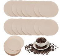 GORGECRAFT 400 Pezzo di Filtri per caffè in Carta 5.6x5.6 cm Rotondi Universali di Ricambio per Filtri per caffè Non Sbiancati Compatibili con Macchine da caffè Coni di caffè per Bar di Casa Beige