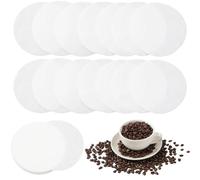 GORGECRAFT 400 pz Filtri per Caffè In Carta 6.4x6.4 cm Rotondi Universali Filtri per Caffè di Ricambio Filtri Compatibili con Macchine Da Caffè e Coni di Caffè Pentola per Caffè Espresso A Casa Bianco