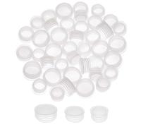 GORGECRAFT 48 pz 3 Misure Tappi per Bottiglia di Vino in Plastica Trasparente Tappo per Sale e Pepe Tappo di Ricambio Tappo per Bottiglia Shaker Tappi Riutilizzabili Trasparenti Rotondi per Bottiglie