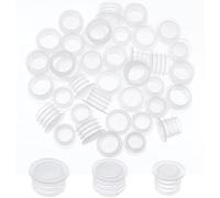 GORGECRAFT 48PCS 3 Tappi per Bottiglie di Vino In Plastica Trasparente Tappi di Ricambio per Agitatori di Sale e Pepe Tappi di Ricambio per Agitatori di Bottiglie Trasparenti Rotondi Riutilizzabili
