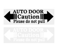GORGECRAFT 4pz 20x6cm Adesivi per Porte Automatiche Nero Bianco Pet Autoadesivo Impermeabile Rimovibile Si Prega di Non Tirare Segnale di Avvertimento Adesivo Decalcomania Porte Automatiche Veicolo