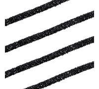 GORGECRAFT 5.5 iarda 6 mm Paillettes Strass Tubo Corda Corda Bling Resina Trim PVC Tubolare Gomma Sintetica Corde con Resina Strass Glitter per Artigianato Abito da Sposa Costume Fatto A Mano, Nero