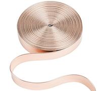 GORGECRAFT 5.5Yds Strisce di Pelle Metallizzata Larghezza 15mm Cinturino in Pelle Lucida Stringa di Pizzo Stripper Oro Rosa Perline Piatte Corda Artigianale Doppio Lato in Pelle Finta Corda