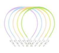 GORGECRAFT 5 clip in silicone per contenere bavaglini dentali pinze di fissaggio per tovaglioli da dentista colorati cordino per il collo asciugamano grembiule bavaglini per adulti anziani cucina