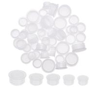 GORGECRAFT 5 Dimensioni 50PCS Tappi per Sale e Pepe di Plastica Riutilizzabili - Tappi di Ricambio per Bottiglie, Tubi, Vasi di Fiori