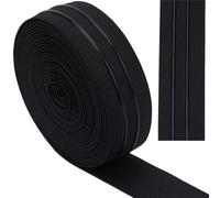 GORGECRAFT 5 Iarda 30 mm di Larghezza Nastro Elastico Antiscivolo Nero Linea Retta Fascia Elastica in Silicone Nastro Elastico Gomme Elastiche Cinghie Elastiche Cintura per Abbigliamento Fai da Te