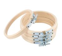 GORGECRAFT 5 pz 7.9cm Anelli da Ricamo in bambù in Legno Regolabile Rotondo Cerchio Punto Croce Cornice Anello Cerchio Set con Vite in Ferro per Arte Artigianato Cucito Ornamenti Natalizi