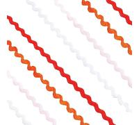 GORGECRAFT 50 m 4 colori Nastro Ondulato Piegato RIC Rac Fettuccia Bordo Rick Rack Frange Trim Pizzo per Cucito Abito di Stoffa Fai Da Te Decorazioni per Feste A Casa Decorazione di Nozze Avvolgimento
