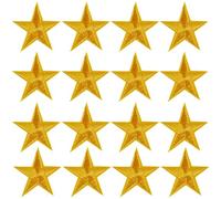 GORGECRAFT 50 Pezzo Piccolo Toppa Termoadesiva A 5 Stelle Stelle Dorate da 29mm Applicazioni Ricamate Mini Forma A Stella Toppe da Cucire per Riparazioni di Vestiti Jeans Giacche Zaini Borse Scarpe