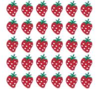 GORGECRAFT 50 pezzo Toppe Ricamate A Forma di Fragola Toppe Termoadesive In Stoffa Mini Toppe Applicate con Frutta Rossa per Donne Cucito Fai Da Te Vestiti Giacche Vestiti Jeans Cappelli Zaini