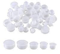 GORGECRAFT 50 PZ 5 Formati Tappi per Bottiglia di Plastica Tappi per Sale e Pepe Tappo di Ricambio Riutilizzabili Trasparente Estremità Rotonda Inserto Tappi Interni per Bottiglie Tubi Tubi Metallic