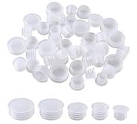 GORGECRAFT 50 pz 5 misure Tappo di Ricambio per Spargisale e Pepe In Plastica Tappo per Bottiglia Riutilizzabile Trasparente con Estremità Rotonda Inserto per Bottiglia Tappi Interni per Bottiglie