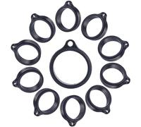 GORGECRAFT 50pz Anelli In Gomma Siliconica Anti-Smarrimento 20mm di Diametro Nero O-Ring Non Persi Supporto Regolabile Multiuso Ciondolo per Collana Penne Cordino Dispositivo Portachiavi Forniture