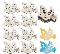 GORGECRAFT 50pz Pezzi di Uccelli In Legno Non Finiti Decorazioni In Legno per Albero di Natale Bisque Scavati Ritagli Vuoti Ornamenti di Colomba In Legno Pendenti per Matrimonio Festa di Compleanno