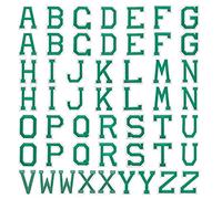 GORGECRAFT 52 PZ 2 Pollici Toppe Termoadesive Alfabeto Lettera Patch Adesivo Seif Toppe Adesive Lettera Alfabeto Verde Dalla A Alla Z Lettera Ricamata Applique Toppe per Abbigliamento Borse Scarpe