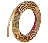 GORGECRAFT 5m*8mm*2mm Modanatura Dorata Stacca e Incolla Bordo Flessibile A Specchio Striscia Decorativa Autoadesiva Nastro Sigillante per Giunzioni Della Parete per Piastrelle Del Soffitto Pannello