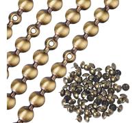 GORGECRAFT 5m Strisce di Puntine per Tappezzeria 10.5mm Metallo Ferro Testa Rotonda Finiture Lucide Decorative per Chiodini con 90 pezzi Chiodi per Tappezzeria Abbinati per Mobili Bronzo Antico