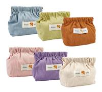 GORGECRAFT 6 Stili Shrapnel Custodia Portatile in Velluto A Coste Borsa Portaoggetti Elastica per Capelli Organizzatore da Toilette Borsa per Cosmetici da Viaggio Borsa Piccola Borsa A Marsupio