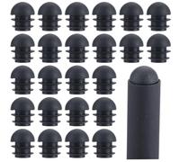 GORGECRAFT 60 Pezzi 1.35 cm Tappi Rotondi In Plastica Nera Tappi per Gambe di Sedia Tappi per Piedini Inserti per Tubi per Tubi con Testa Rotonda per Gambe di Tavolo In Metallo Guide per Mobili Protez