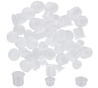 GORGECRAFT 60 pezzo 3 misure Tappi per Sale e Pepe con Linguetta Tappo In Plastica Trasparente Tappo di Ricambio per Bottiglia 11 mm 17 mm 18 mm Diametro Interno Riutilizzabili Coperchi per Colonne