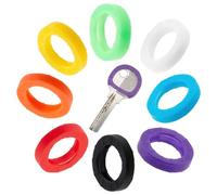 GORGECRAFT 64 pz 8 colori Copri Chiave Anelli 21 mm Chiavi Rotonde Identificatori Codifica Etichette Protezioni In Silicone Marcatore per Ufficio Casa Appartamento Dormitorio Chiavi Organizzazione Dis