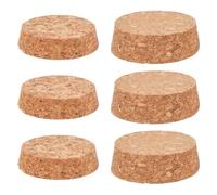 GORGECRAFT 6pz 2 misure Tappi per Bottiglie di Vino Grandi Tappi di Sughero Conici Tappi di Ricambio In Legno per Bottiglie di Vetro Tappi di Sughero Morbido Naturale per Barattoli e Bottiglie 57~60mm