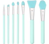 GORGECRAFT 7pz 7 Stili Silicone Pennello Applicatore Kit Verde Gomma Morbida Flessibile Fango Viso Applicatori Viso Strumenti Pennelli per Fai da Te Corpo Lozione Burri Argilla Creme Prodotti