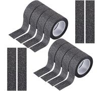 GORGECRAFT 8 Rotoli*10m Fai da Te Glitterato Nastro Washi Set 15mm Largo Nastro Decorativo Scintillante Nastro Adesivo Nero Nastro Adesivo per Scrapbooking Forniture Nastro Washi per Diario Libro