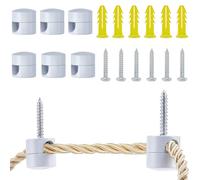 GORGECRAFT 8 Set Ganci Swag per Appendere Al Soffitto Ganci Da Soffitto Bianchi per Luci Sospese Gancio Swag Gancio per Lampada A Sospensione In Alluminio Super Carico Gancio per Plafoniera In Metallo