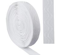 GORGECRAFT 8 Yards 20mm Largo Nastro Elastico Antiscivolo Onda Silicone Elastico Pinza Banda Elastica Gomme Elastiche Cintura per Abbigliamento Fai-Da-Te Cucito Pantaloncini Sportivi Accessori, Bianco