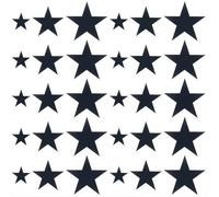 GORGECRAFT 80pz 3 Misure Adesivi Murali Stella Nera Autoadesivi in Acrilico Strass Stelle Specchio Decalcomania Stacca e Attacca Adesivo Decorativo Rimovibile per Camera da Letto Casa 31/51/67mm