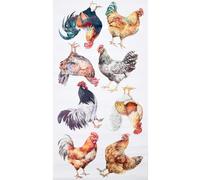 GORGECRAFT Adesivi Murali 60x30cm con Pollo Stacca e Attacca Animali da Fattoria Galline e Galli Adesivi Murali Carta da Parati Adesiva Rimovibile Sfondo Artistico Murale Cucina Sala da Pranzo