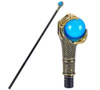 GORGECRAFT Bastone Antico Bastone da Passeggio Vintage Artiglio D'Aquila Dorato Palla Blu Bastone da Re Scettro Feste di Halloween Costumi Bacchetta Magica Punk Eventi A Tema Spettacoli Teatrali