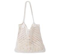 GORGECRAFT Borsa a tracolla da donna lavorata a maglia con motivo mango verde retrò borse a tracolla in tessuto traforato boho pieghevole in rete borsa da spiaggia per vacanze estive vacanze