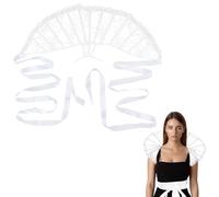 GORGECRAFT Colletto Vittoriano in Pizzo da Donna Colletto Alto in Pizzo Barocco Gotico con Lacci per Costume da Regina Cattiva in Piedi Accessorio per Halloween Feste A Tema Carnevale e Mascherate