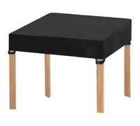 GORGECRAFT Copritavolo Quadrato da 112 * 112 * 10cm Copritavolo Elastico Nero Adatto per Tavoli Pieghevoli da 4 Piedi Copritavolo Antivento per Tavoli da Campeggio Banchetti Sala da Pranzo Giardino