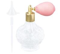 GORGECRAFT Flaconi di Profumo in Cristallo Trasparente da 100ml Flacone Spray con Atomizzatore Vintage Rosa Flacone Spray con Pompa in Vetro Vuota Ricaricabile Strumento Il Trucco con Imbuto
