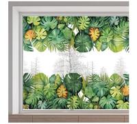 GORGECRAFT Foglie Verdi Grandi Adesivi per Finestre Foglie Tropicali Pianta Naturale Estate Vetrofanie Statico Bifacciale Pellicola Adesiva per Finestre Decorazione Fermare Uccelli Animali Domestici