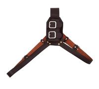 GORGECRAFT Halloween Spada Posteriore Marrone PU Finta Pelle Medievale Retro Pugnale Regolabile Custodia Protettiva Spalla Posteriore Fodero Fibbia Fondine per Costume Spada Rana Porta Accessori